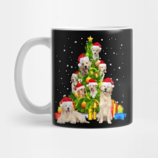 Golden Retriever Christmas Tree X Mas Santa Hat Mug